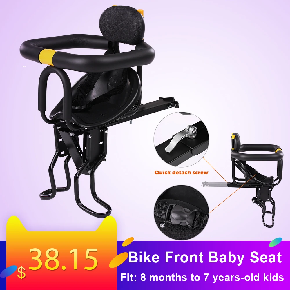 Переднее детское сиденье для велосипеда безопасное седло с ножными педалями