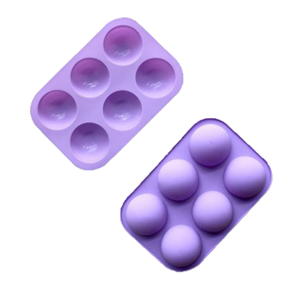 

6 DIY Cavity Half Sphere Circle Silicone Chocolate Cupcake Cake Mold Cake Baking Pan Decorative Cake Mould Tool
