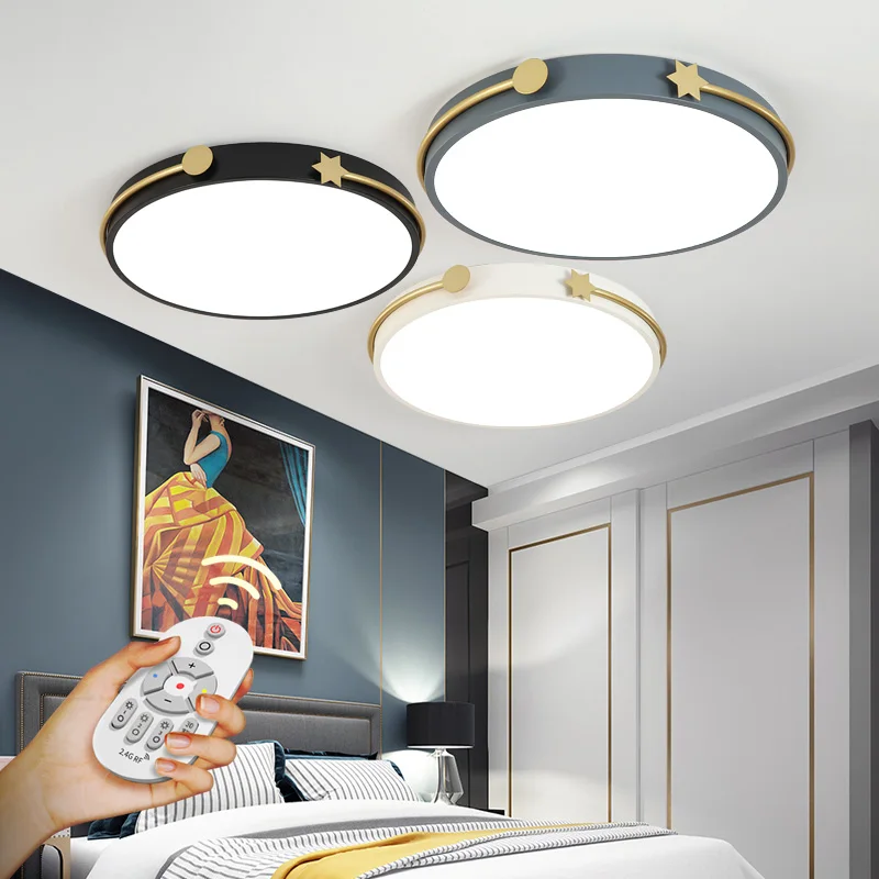 FKL светодиодный потолочный светильник черный белый серый корпус Современная