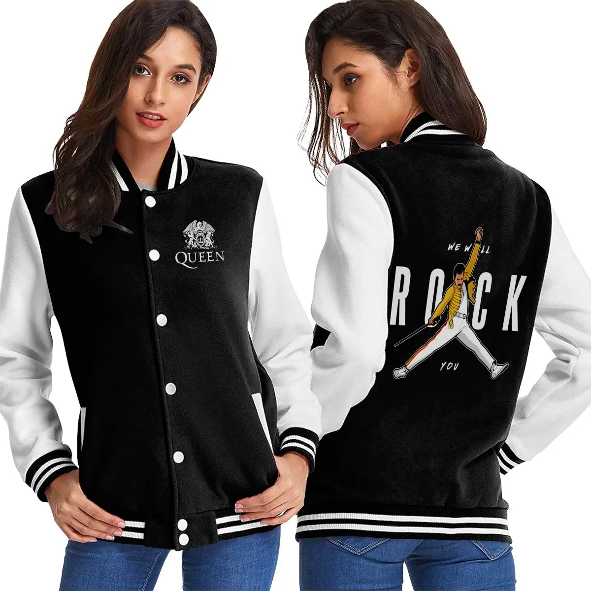 

Freddie Mercury Baseball Uniform Jacket Sport Coat for Women