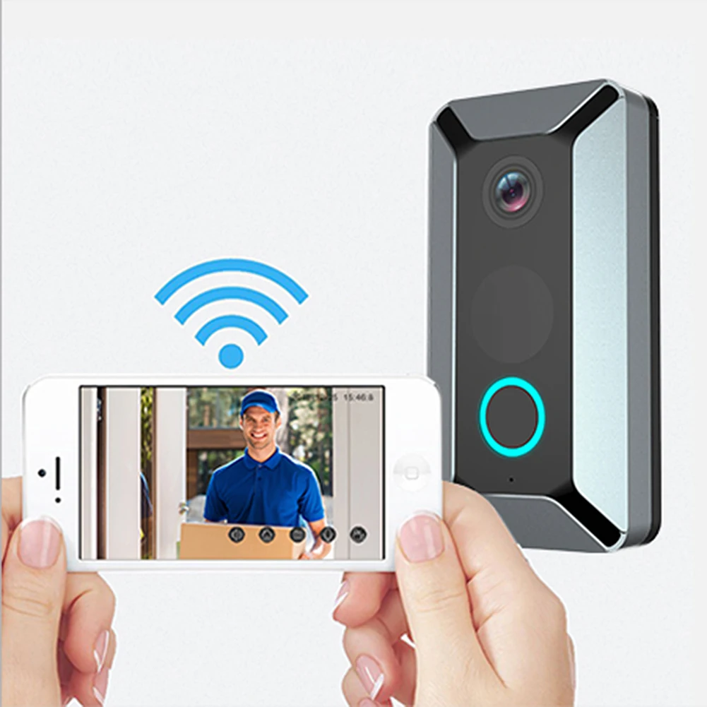 Смарт видео дверь V6 720P звонок WiFi беспроводной двухсторонний домофон дверной 2 4 GHz