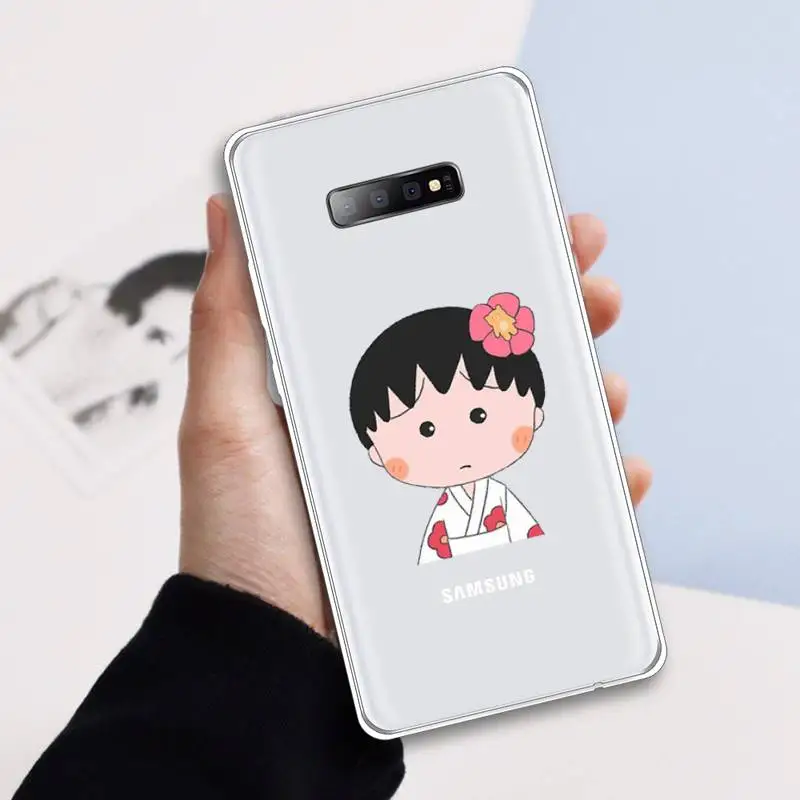 

Chibi Maruko Phone Case Transparent For Samsung Galaxy A71 A21s S8 S9 S10 plus note 20 ultra
