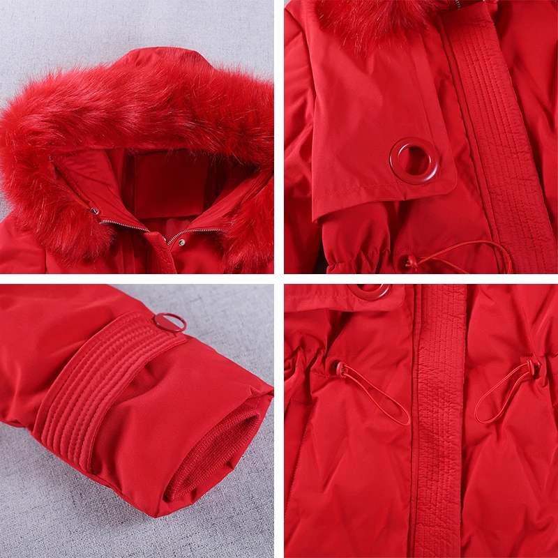 Зимняя женская длинная куртка парки 2020 офисные женские пальто с капюшоном и