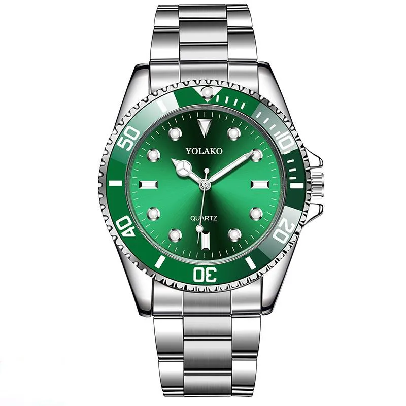 

Men Watches 2023 Luxury Quartz Watch Men Full Stainless Steel Casual Watches For Male Relogio Masculino Men's Green Wristwatches