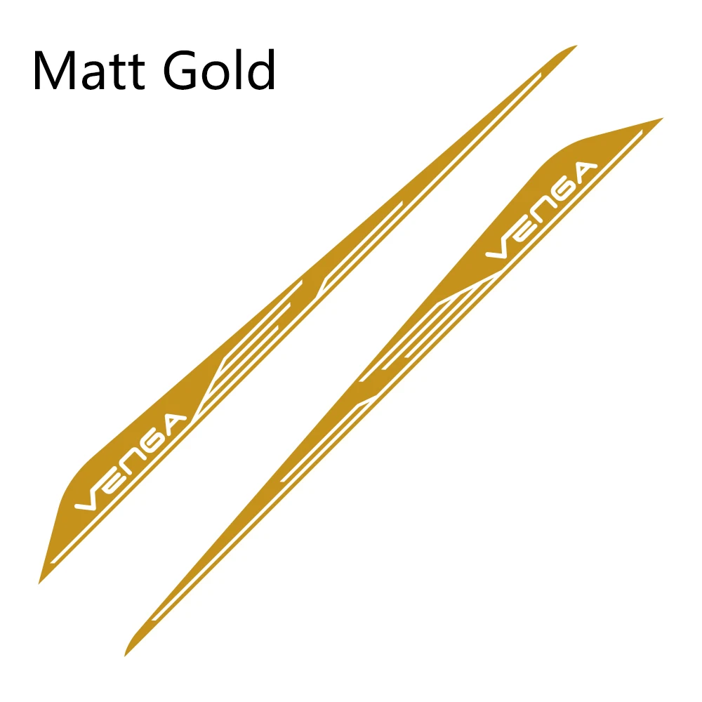 Matt Gold 2 шт. наклейки на юбку для двери автомобиля Kia Venga Автомобильная виниловая пленка гонки спорт DIY Наклейка автомобильный Стайлинг принадлежности для тюнинга - Название цвета: Matt Gold