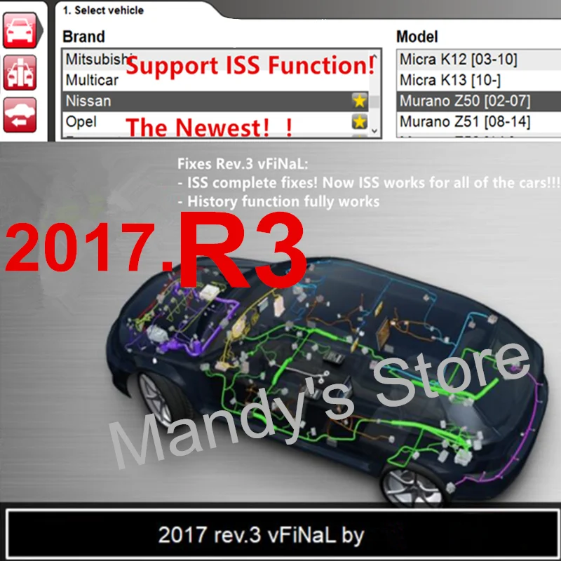 OBD2 OBDII 2017 R3 keyegn для автомобильного Диагностического Интерфейса delicht Новый адаптер
