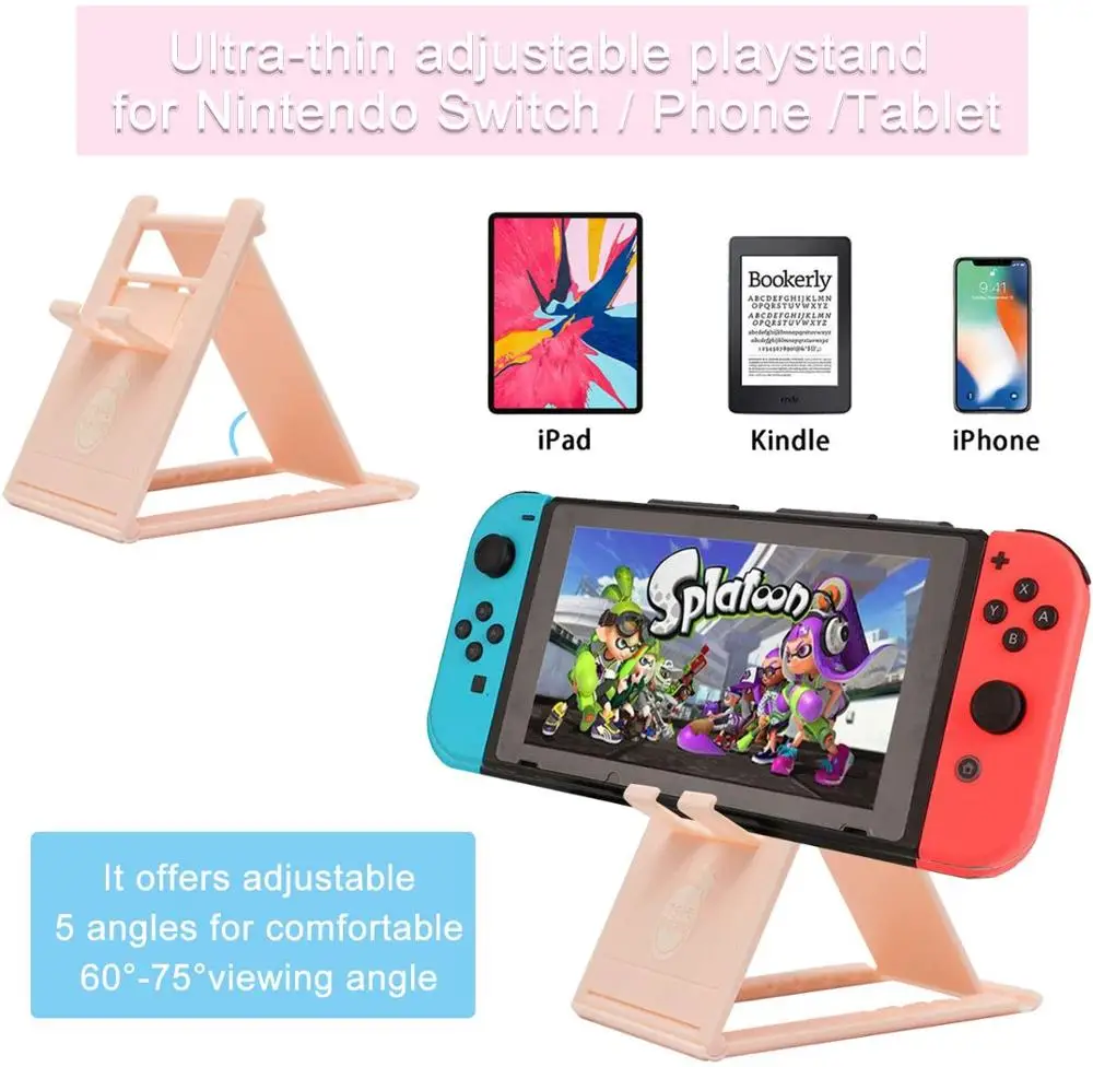 Дорожный чехол для Nintendo Switch Lite розовый с ремешком и подставкой | Электроника