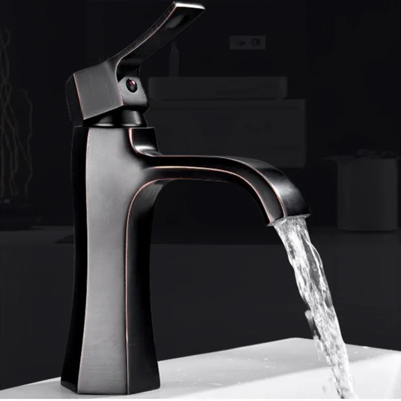 LIUYUE хромированные смесители для ванной комнаты черный латунный Смеситель