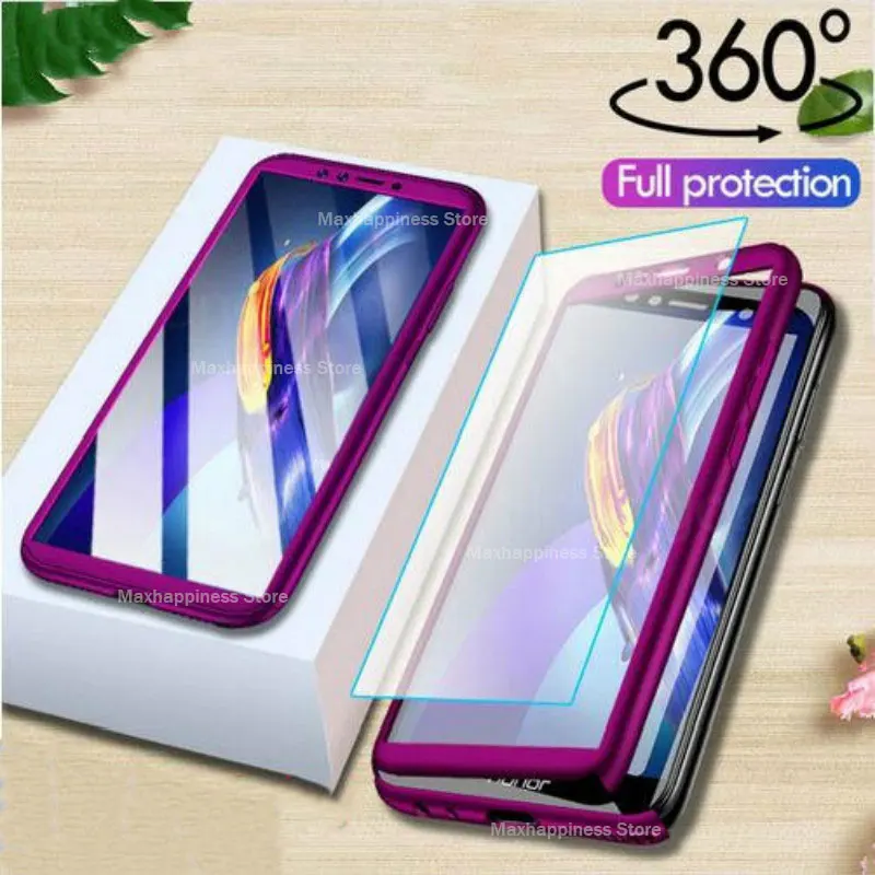 360 Полное покрытие чехол для huawei P Smart Z Y9 Prime P30 P20 P10 Lite задняя крышка чехол для Honor 8X 8A 8C 8 9 10 20 Lite Стекло крышка