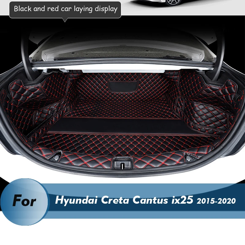 

Only bottom mat Custom Leather Car Trunk Mats For Hyundai Creta Cantus ix25 2015-2020 Rear Trunk Floor Mat Tray