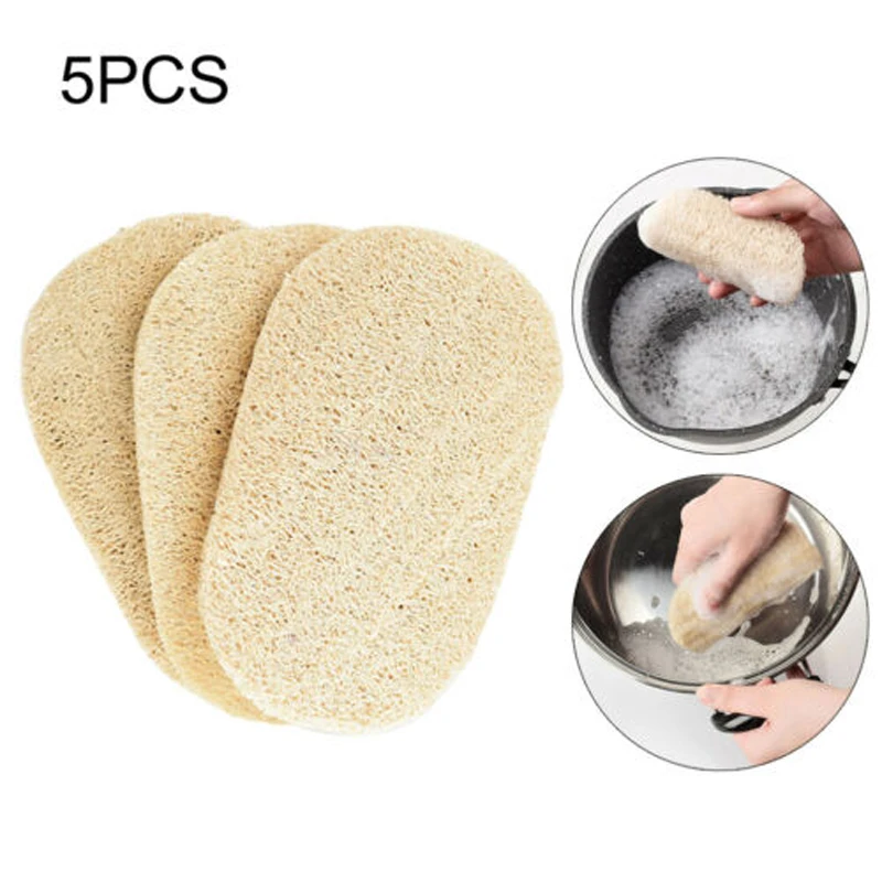 5 шт. люфы для мытья посуды тканевая кисть Кухня Чаша Блюдо чистки Скраб Pad