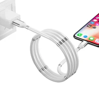 magnetic rope automatically retractable cable fast charging 3a usb to micro type c charger for iphone xiaomi huawei