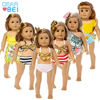 db 2021 new style summer swimsuit doll clothes shoes new born fit 18 inch 43 cm beautiful dress doll accessories baby gift