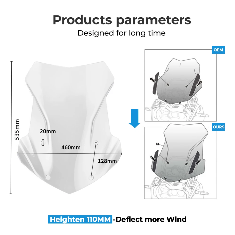 

R1200GS R1250GS Windscreen Windshield For BMW R1200GS R 1200 GS LC R1250GS ADV Adventure Wind Shield Screen Protector Parts
