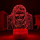 Акриловый светодиодный ночсветильник в стиле аниме, светодиодный ночсветильник атака на Титанов, лампа Леви для детей, подарок на день рождения, Леви