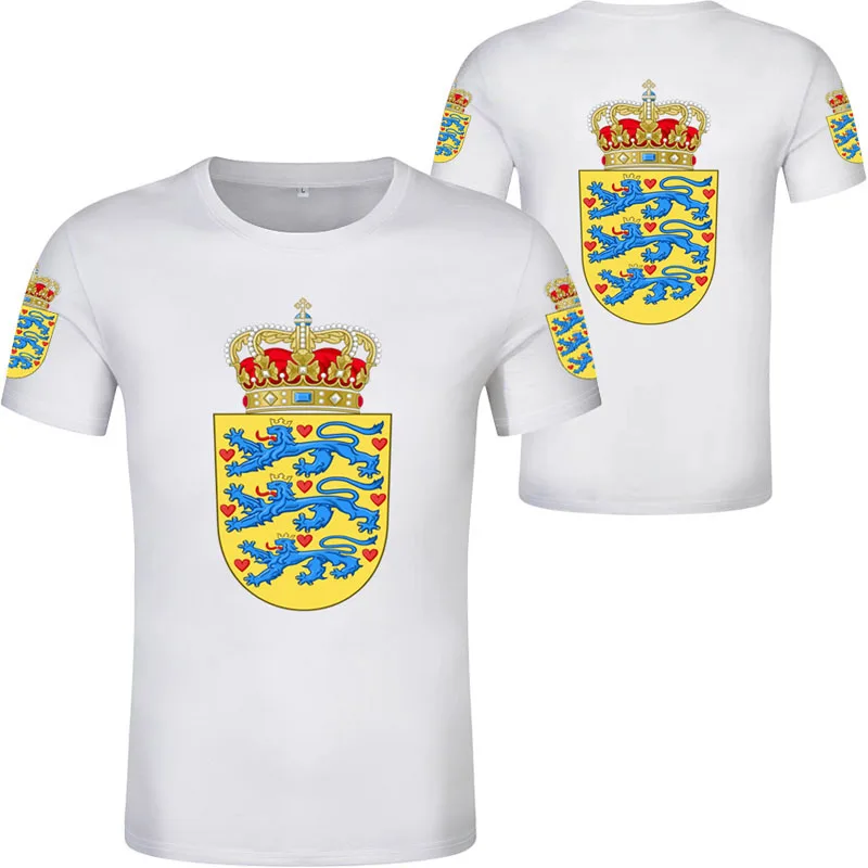 Футболка с логотипом Дании Бесплатная индивидуальная печать имени номера dnk