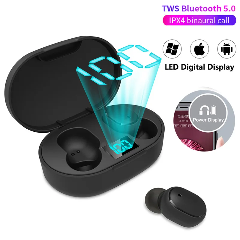 TWS Bluetooth 5.0 наушники беспроводные PK Redmi Airdots светодиодный дисплей сенсорное