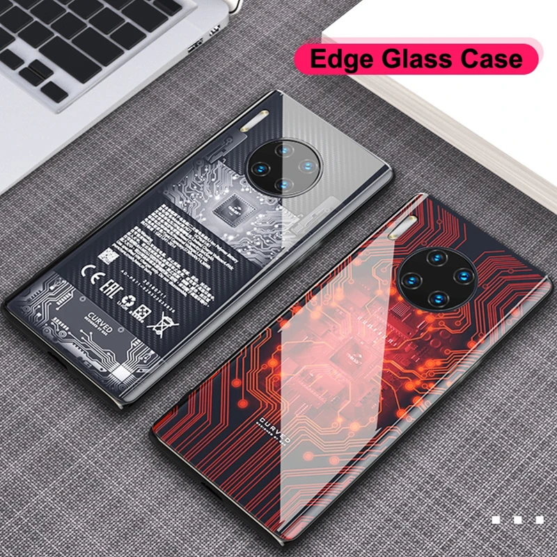 Оригинальный Роскошный чехол для Huawei mate 30 pro задней панели из закаленного стекла
