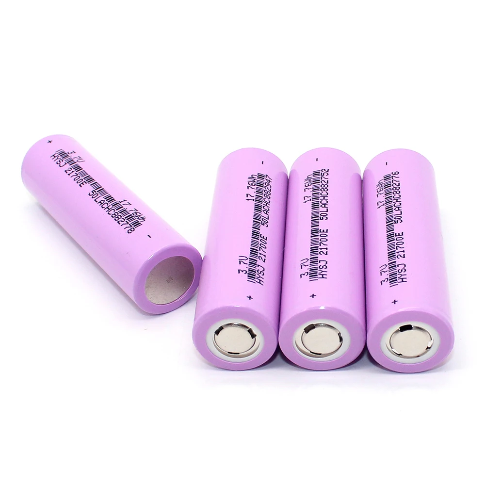 

21700 3.7V 4800mah Rechargeable Lithium-ion Batteries 100 PCS For DIY Ebike Scooter Battery Pack Solar System