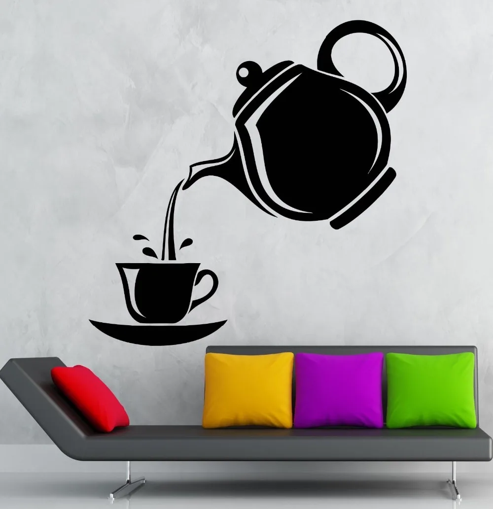 Кофейня наклейка Bean Milk tea чашка плакат виниловая художественная Настенная