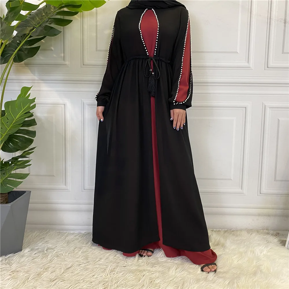 Мусульманское платье-хиджаб из двух частей, модель Eid Mubarak Абая для женщин Дубай Abaya, Турецкая скромная мусульманская одежда, марокканский ка...