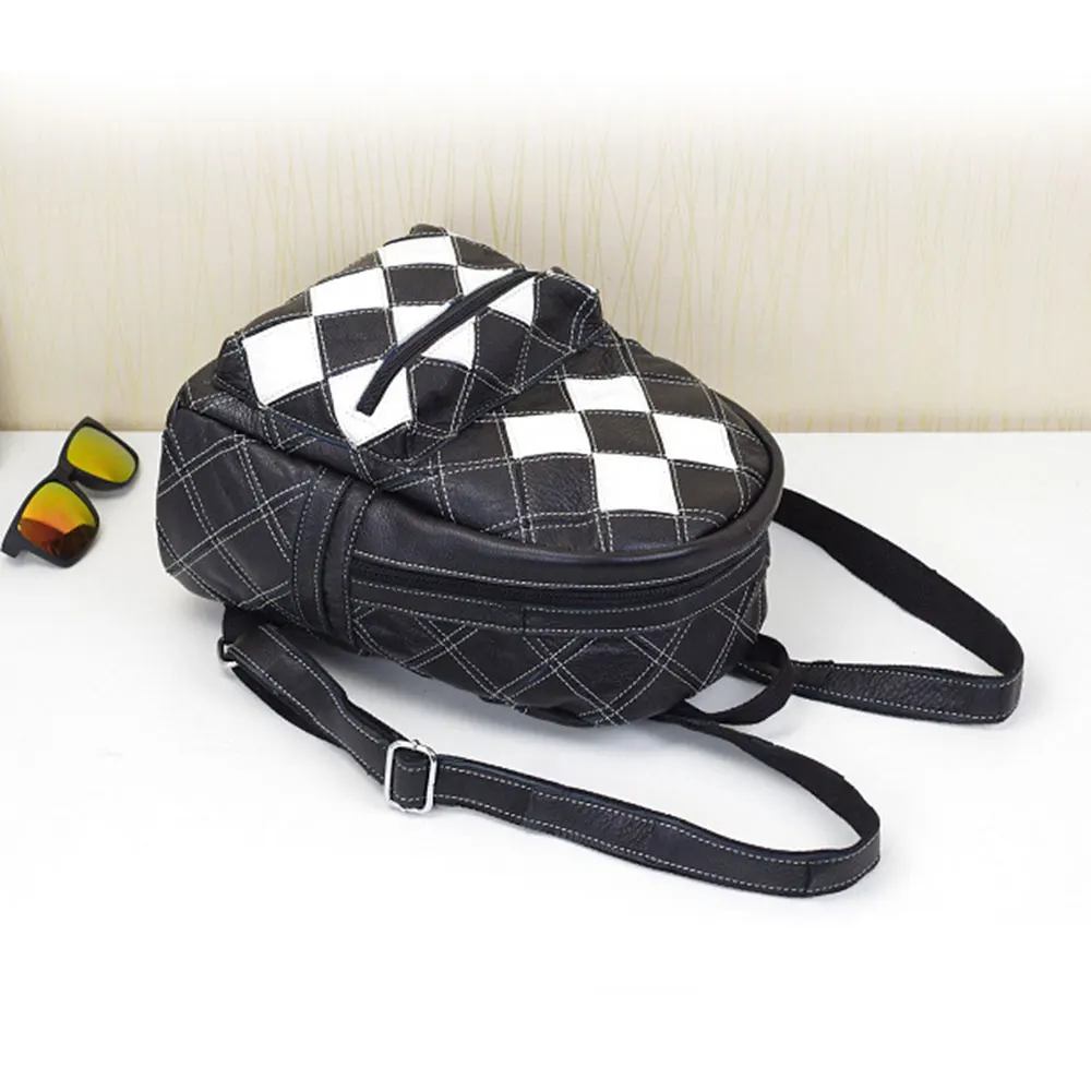 Рюкзак из натуральной кожи ручной работы красочные сумки для женщин маленькие