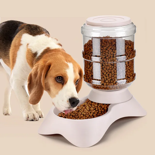 Dog Feeders Automatic Feeding Water Food for Pet Cat and Big Dog Food Bowl Cat Feeders Dogs Cats Watering Feeder Big Capacity