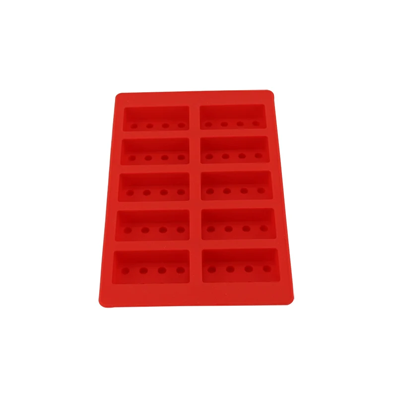 10 отверстий поднос кубика льда силиконовые Lego кирпичных блоков в форме