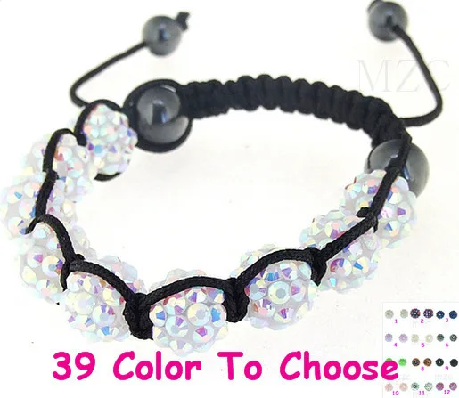 

wen disco ball gdr4323 White Fasion Resin rhinestone Ball bead crystal Bracelet Hotsale jewelry