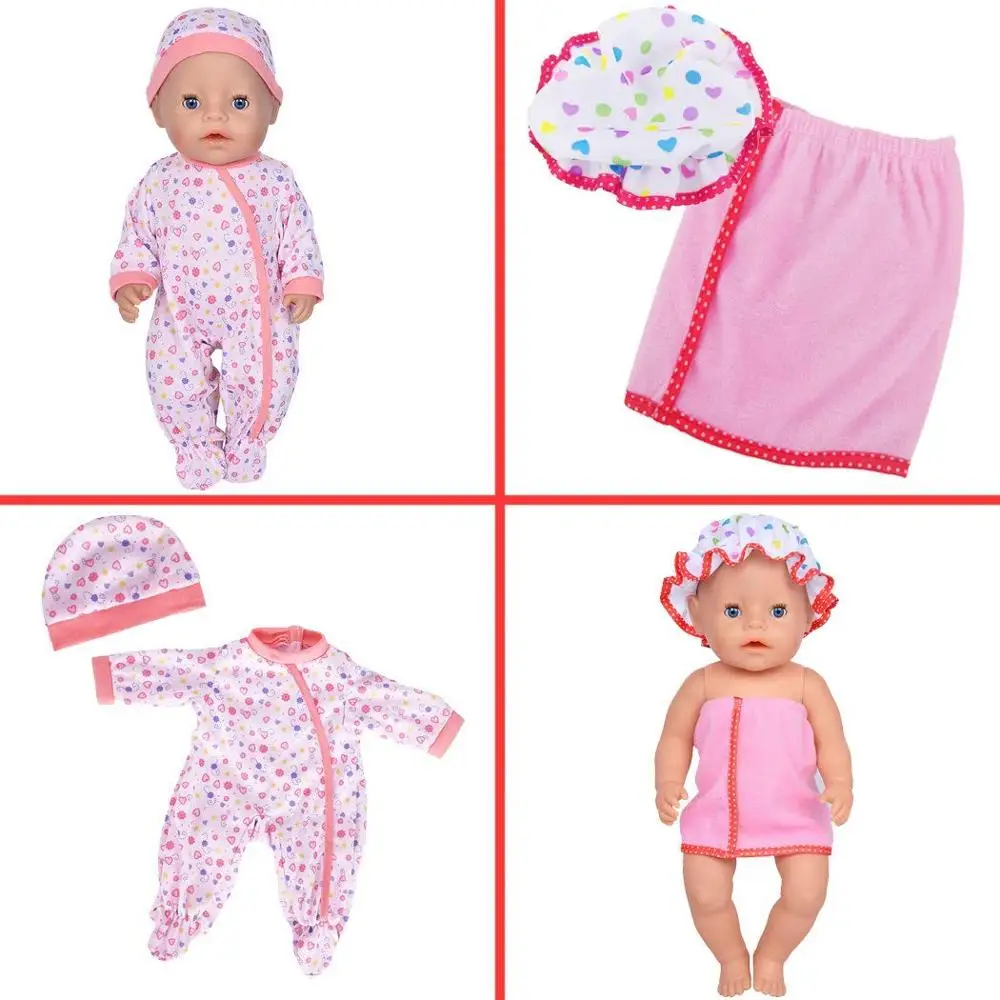 Комплект одежды для отдыха подходит кукол-новорожденных 43 см Одежда кукол 17