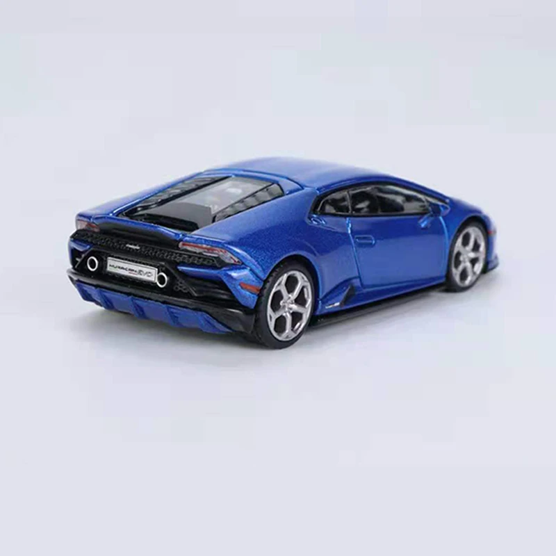 

MINI GT 1/64 Model Car Lamborghini Huracan EVO Blue Eleos Alloy Die-cast Vehicle Collection Gifts