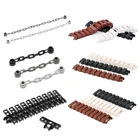 Аксессуары MOC, армированный автомобиль, танк, трек, строительный блок, сделай сам, цепочка для корабля, забора, цепочка, пазл, цепочка, вставляемые кирпичи, 92338 3873 30104 C242