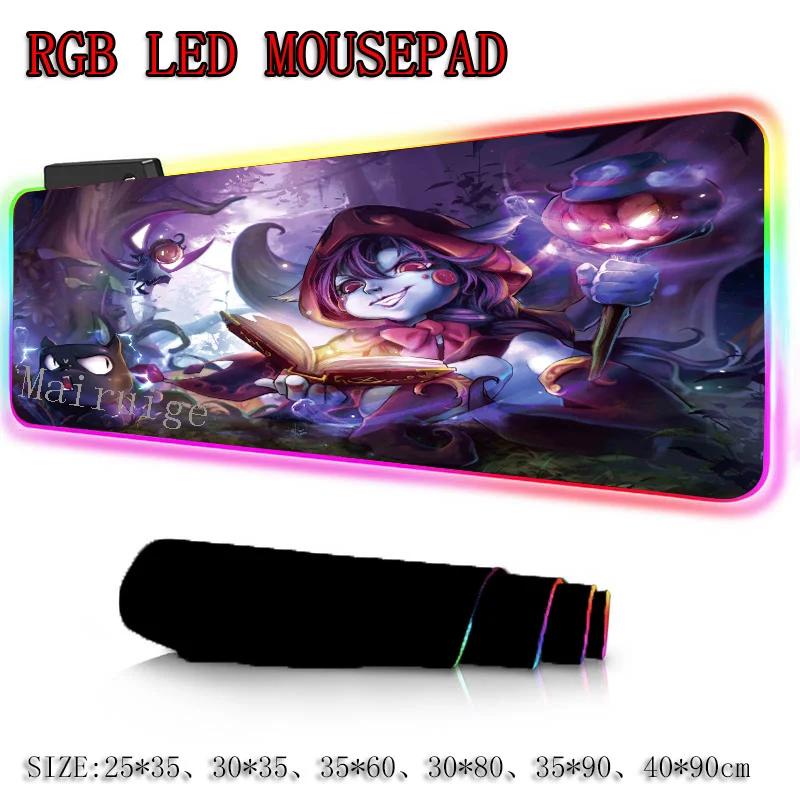 Большой коврик для мыши Mairuige RGB с черными фиксирующими краями пользовательский