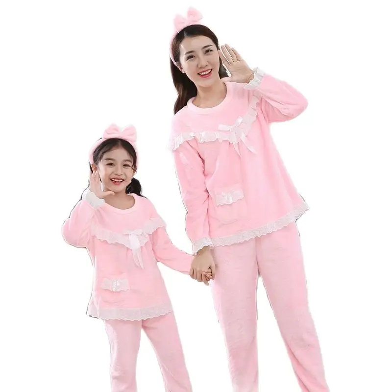 

Winter Mommy And Me Family Matching Mother Daughter Homewear Mom Pajamas Kids Outfits Mum Sister Girls Sleepwear Clothing Set