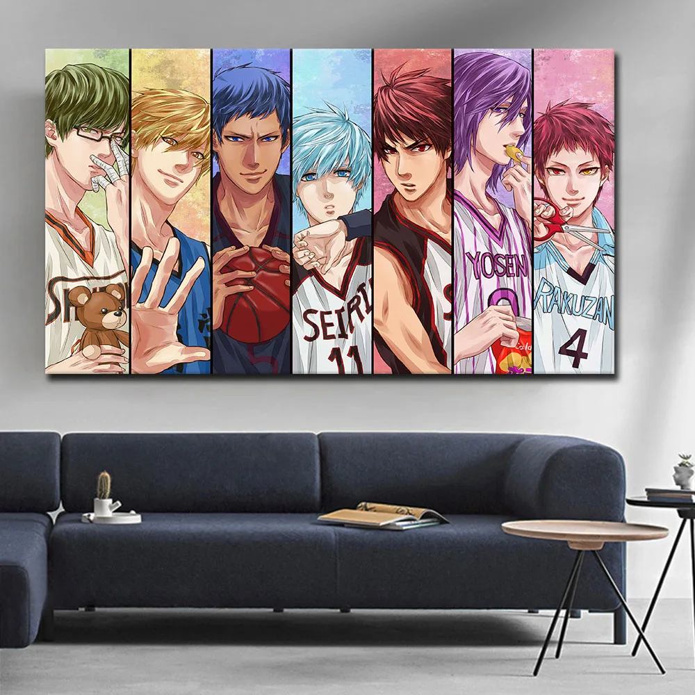 Японское классическое аниме Куроко баскетбольное полотно картина домашнее