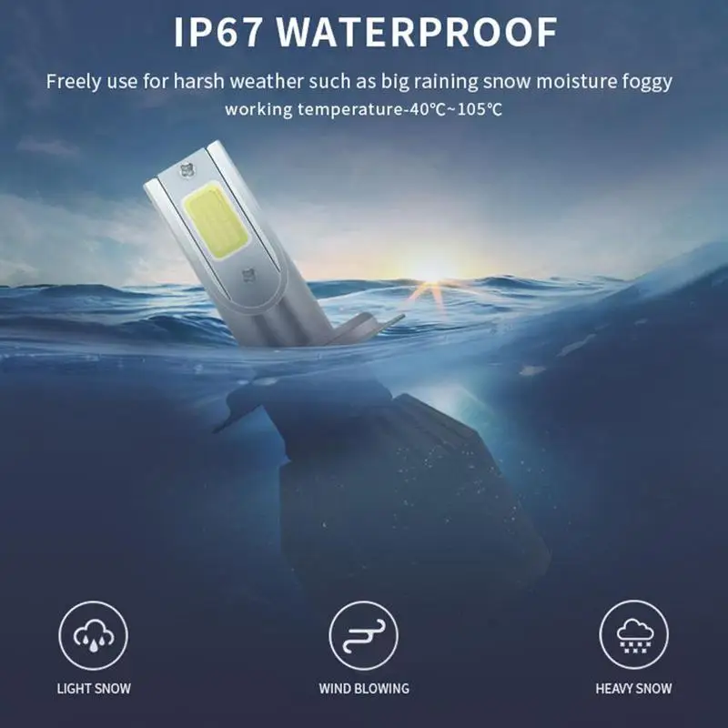 

2 PCS Car LED Headlight Bulbs Kit Waterproof Durable 6000K Light Bulb Custom COB Auto Accessories