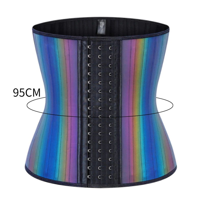 

Women Latex Waist Trainer Laser Long Torso Corset Body Shaper Slim Fit Compression Shaper Clothes Fitness Belt