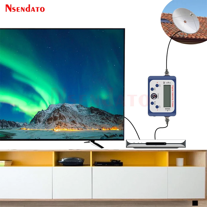 Цифровой спутниковый ресивер счетчик полевых сигналов с ЖК-экраном | Электроника