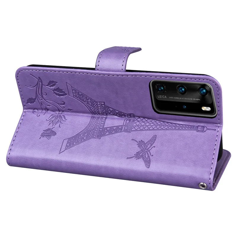 

Luxury Butterfly Wallet Flip Case For Huawei P20 P30 P40 lite MATE20 Pro Nova5t Honor 8a 8x 9lite Y6 PU Leather Stand Phone Bags