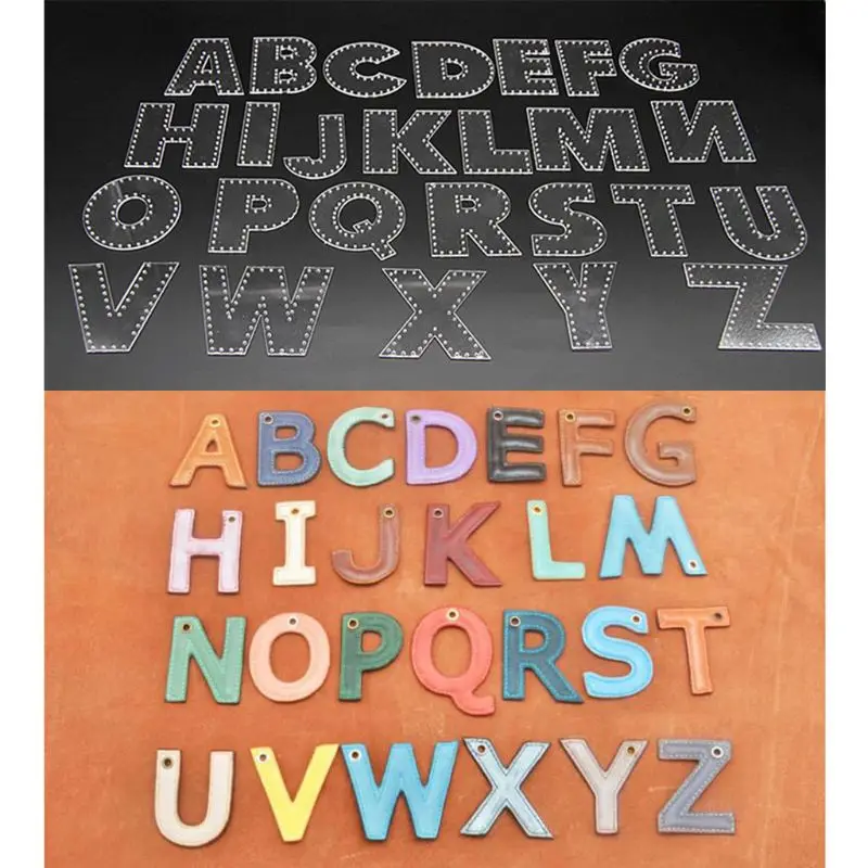 

Набор из 26 шт. кожаных акриловых шаблонов с надписью на английском