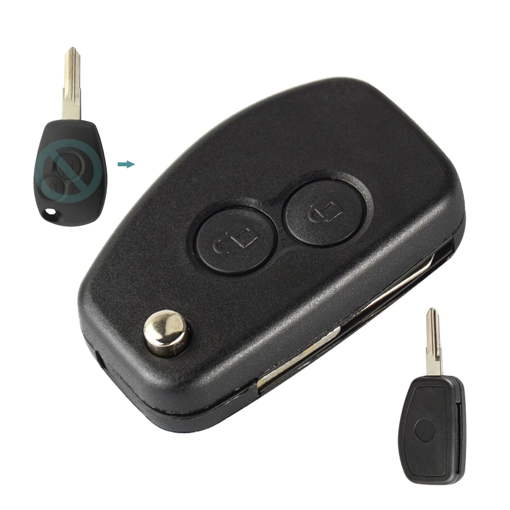 OkeyTech 2/3 кнопки откидной Чехол для дистанционного ключа от машины Renault megane Dacia Modus