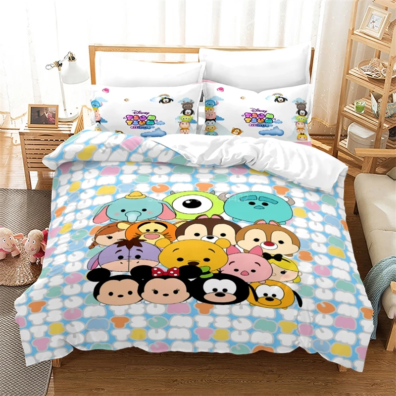 

Комплект пододеяльников Tsum, наволочки для постельного белья, наволочка, Дисней, Микки Маус, Марвел, домашний текстиль, льняная версия Q