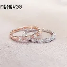 Модные ювелирные изделия высокого качества swa, Гламурное простое женское кольцо с кристаллами, милое полукруглое кольцо, женский подарок для девочек