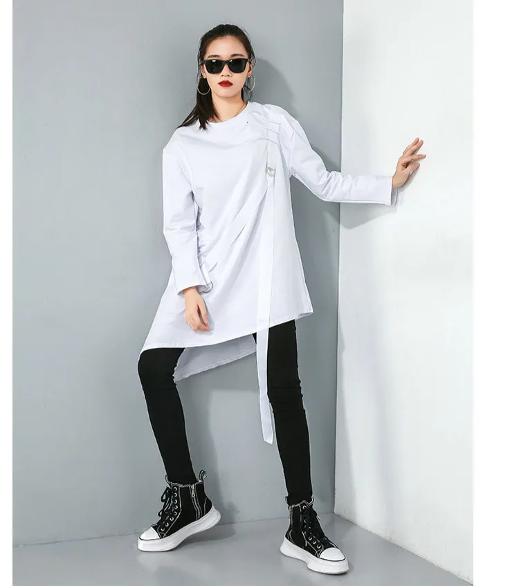Max LuLu, новинка, осенняя модная Корейская женская Свободная одежда, женские длинные футболки в стиле панк, большие размеры, винтажная черная футболка, большие размеры