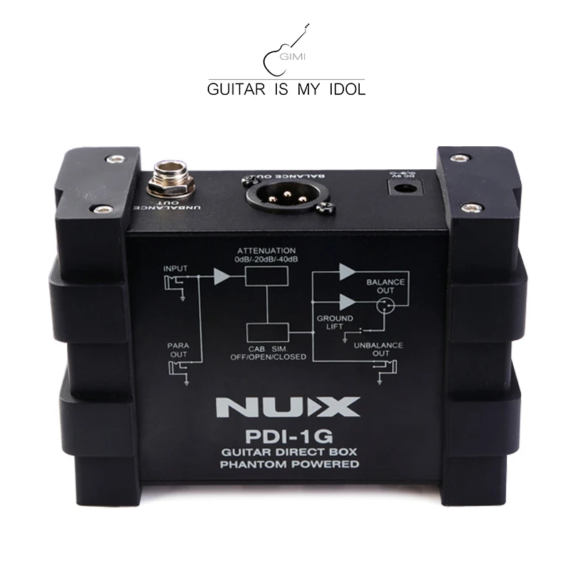 NUX PDI-1G гитара прямая впрыск фантомное питание коробка аудио микшер Para Out