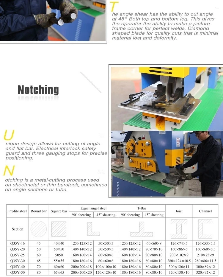 Q35Y-12 гидравлический ironworker лист металла Многофункциональный пробивая и режа машина