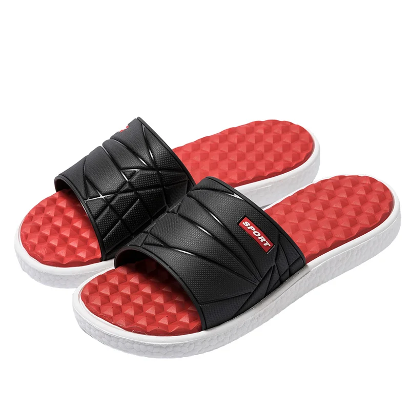 New Summer Men'S Foot Massage Acupressure Slippers Household Indoor Non-Slip Wear-Resistant EVA Shoes Wholesale In Sizes 39-47