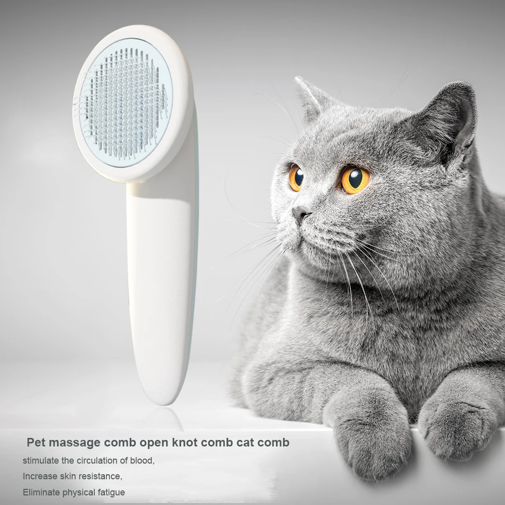 

Щетка для собак и кошек, самоочищающаяся, для удаления блох, инструмент для ухода за домашними животными, расческа для удаления шерсти для с...