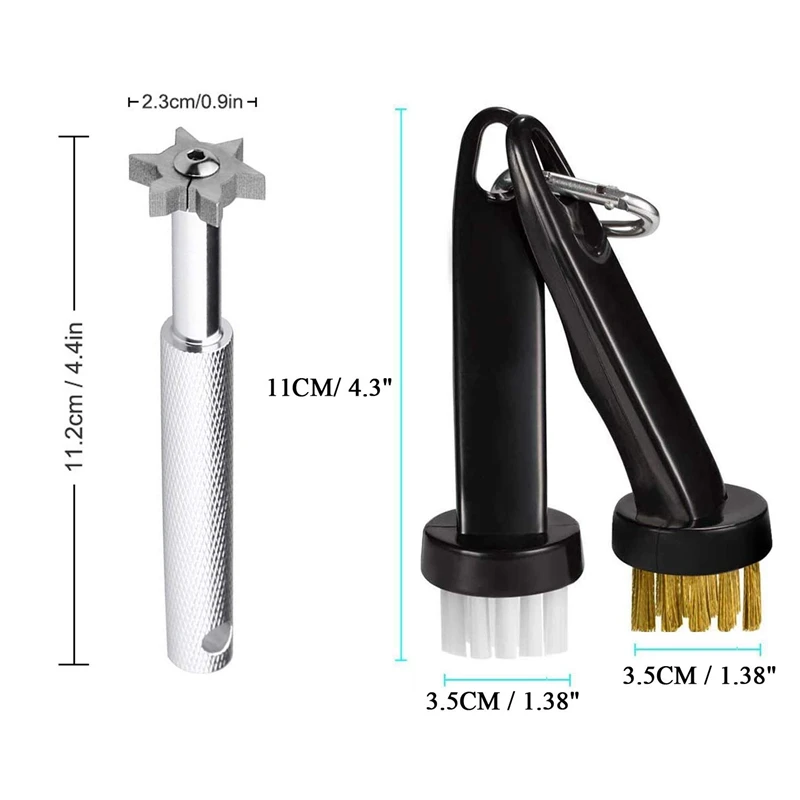 Набор инструментов для гольфа точилка и 2 Клубные щетки практичные чистые наборы
