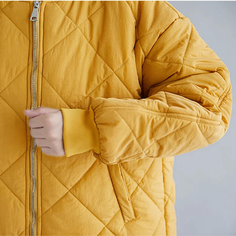 

2021 New Plus Size Cotton Clothing Women's Autumn Winter Korean Loose Wild Thicking Warm Zipper Female Outerwear Chaqueta Mujer